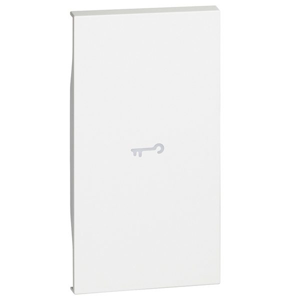 Лицевая панель с символом Ключ для выключателей и переключателей 2 модуля BTicino Living Now белый
