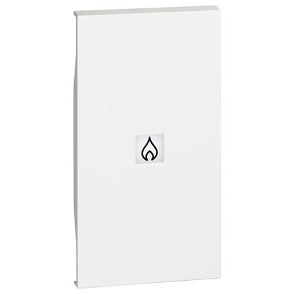 Лицевая панель с символом Нагреватель для выключателей 2 модуля BTicino Living Now белый
