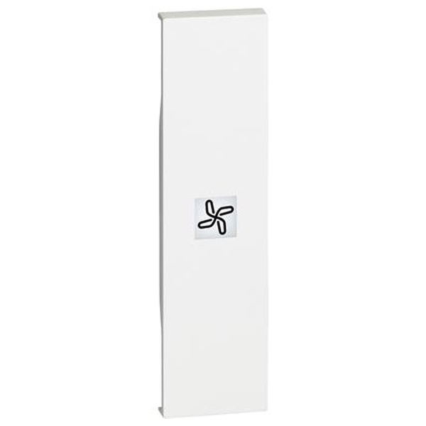 Лицевая панель с символом Вентилятор для выключателей 1 модуль BTicino Living Now белый
