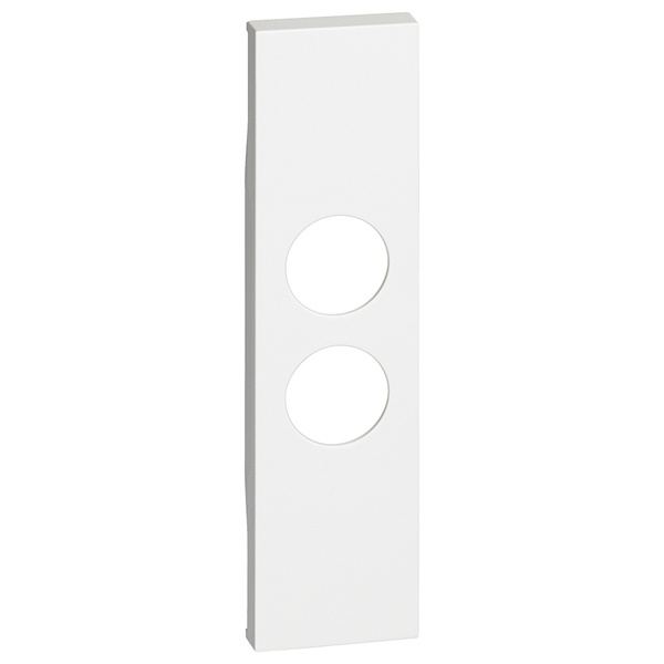 Лицевая панель для TV розеток с 2 отверстиями 1 модуль BTicino Living Now белый