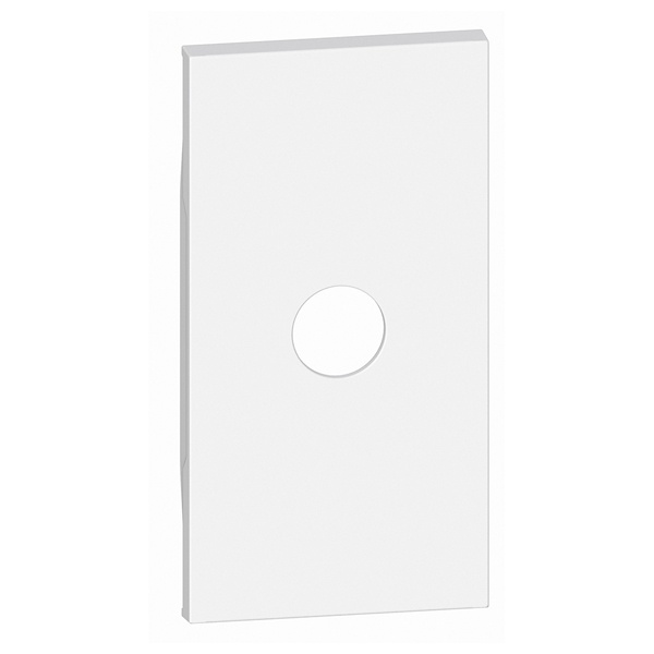 Лицевая панель для TV розеток и кабельных выводов с 1 отверстием 2 модуля BTicino Living Now белый