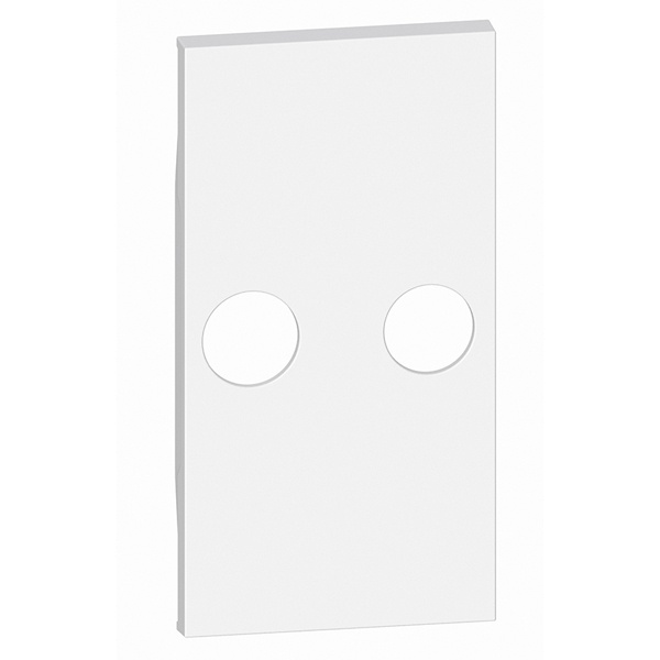 Лицевая панель для TV розеток с 2 отверстиями 2 модуля BTicino Living Now белый