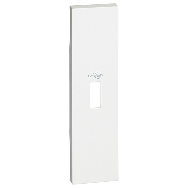Лицевая панель для разьемов передачи данных USB 1 модуль BTicino Living Now белый