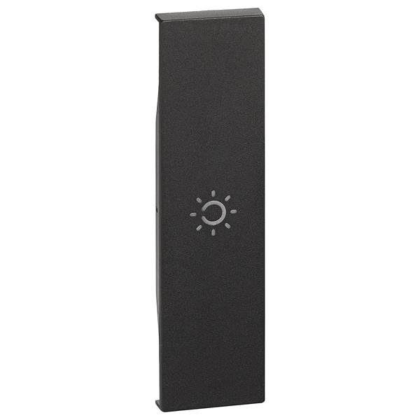 Лицевая панель с символом Лампа для выключателей/переключателей 1 модуль BTicino Living Now черный