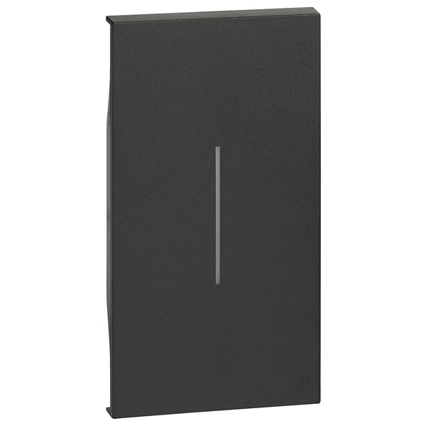 Лицевая панель для выключателей и переключателей 2 модуля BTicino Living Now черный