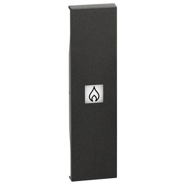 Лицевая панель с символом Нагреватель для выключателей 1 модуль BTicino Living Now черный