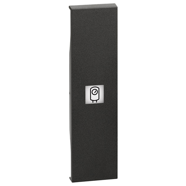 Лицевая панель с символом Бойлер для выключателей 1 модуль BTicino Living Now черный