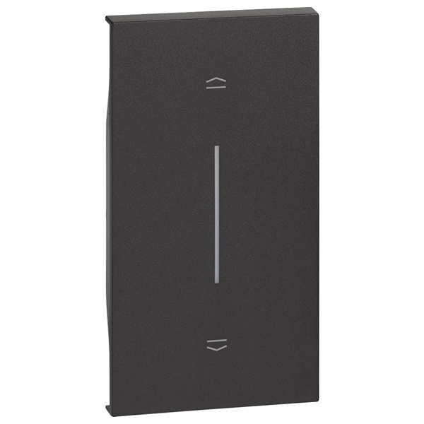 Лицевая панель для выключателей К4037 (горизонтальное размещение) 2 модуля BTicino Living Now черный