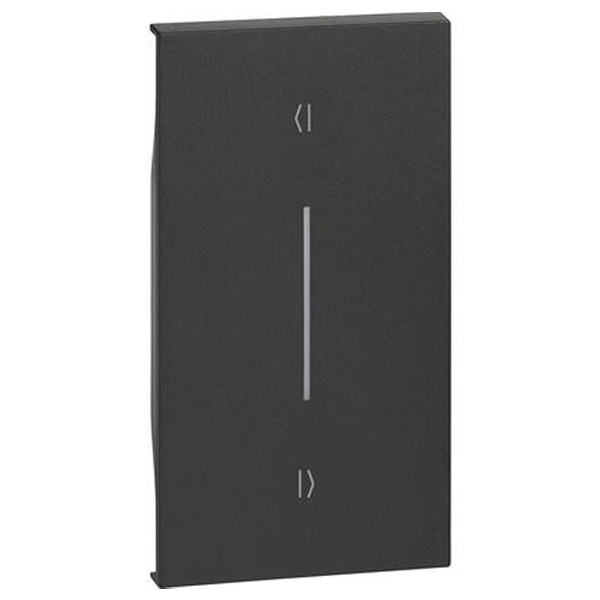 Лицевая панель для выключателей К4037 (вертикальное размещение) 2 модуля BTicino Living Now черный