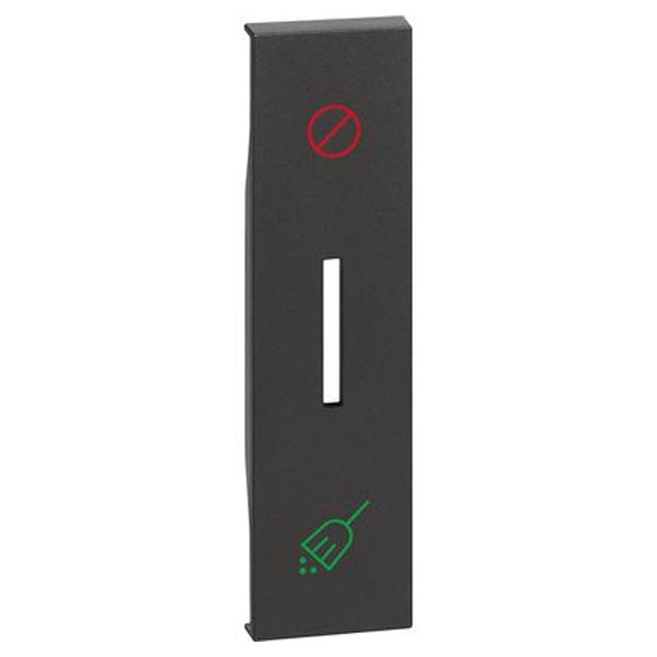 Лицевая панель для выключателя К4027Н Уборка/Не беспокоить 1 модуль BTicino Living Now черный