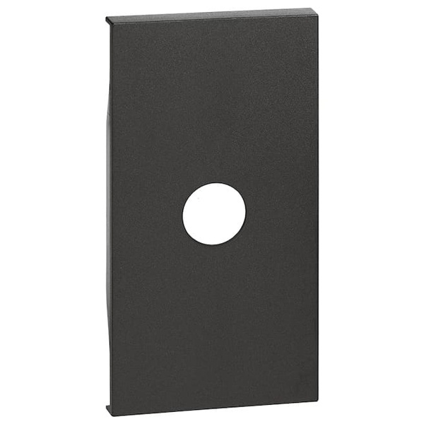 Лицевая панель для TV розеток и кабельных выводов с 1 отверстием 2 модуля BTicino Living Now черный