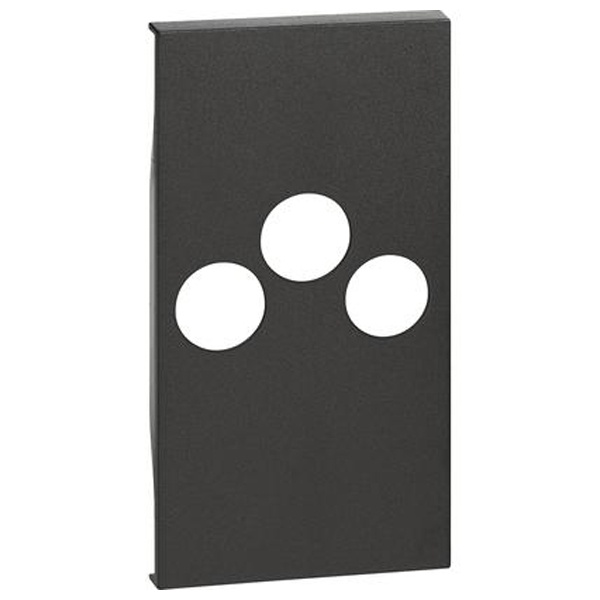 Лицевая панель для розеток TV-R-SAT K4210M2D 2 модуля BTicino Living Now черный