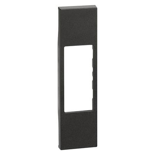 Лицевая панель для телефонных и компьютерных розеток 1 модуль BTicino Living Now черный