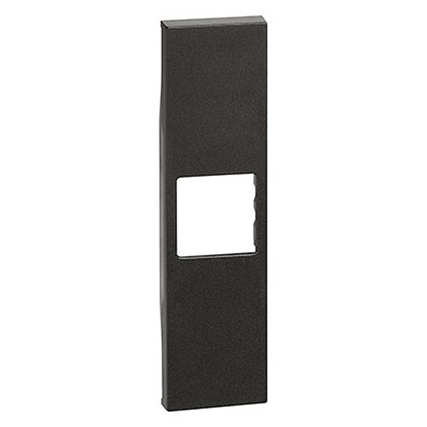Лицевая панель для адаптеров Keystone RJ45 1 модуль BTicino Living Now черный