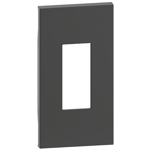 Лицевая панель для телефонных и компьютерных розеток 2 модуля BTicino Living Now черный