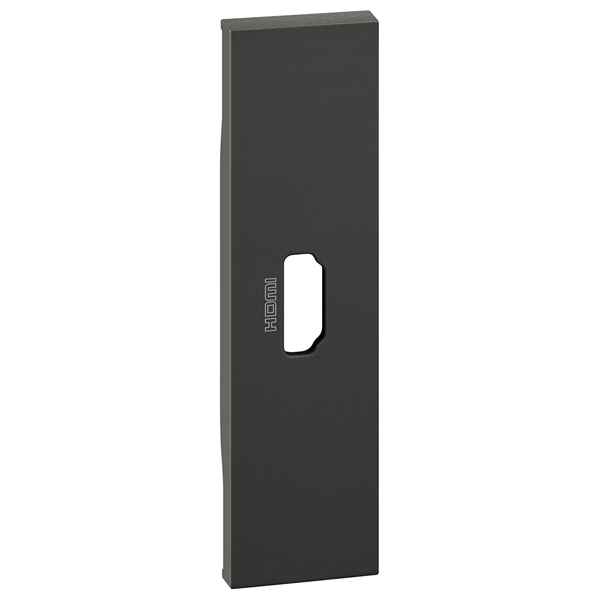 Лицевая панель для розетки HDMI 1 модуль BTicino Living Now черный