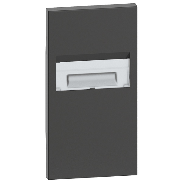 Лицевая панель для светильника подсветки 2 модуля BTicino Living Now черный