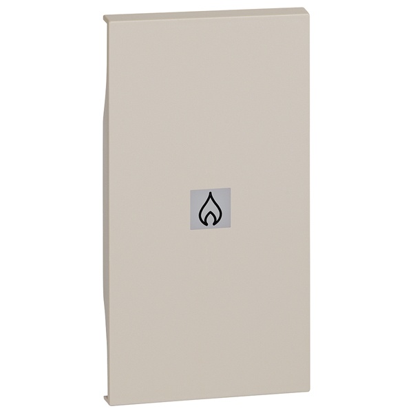Лицевая панель с символом Нагреватель для выключателей 2 модуля BTicino Living Now песочный