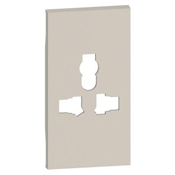 Лицевая панель для розеток мультистандарт 2 модуля BTicino Living Now песочный