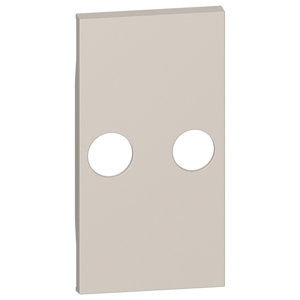 Лицевая панель для TV розеток с 2 отверстиями 2 модуля BTicino Living Now песочный