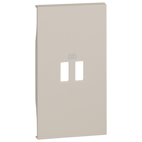 Лицевая панель для зарядных устройств USB 2 модуля BTicino Living Now песочный