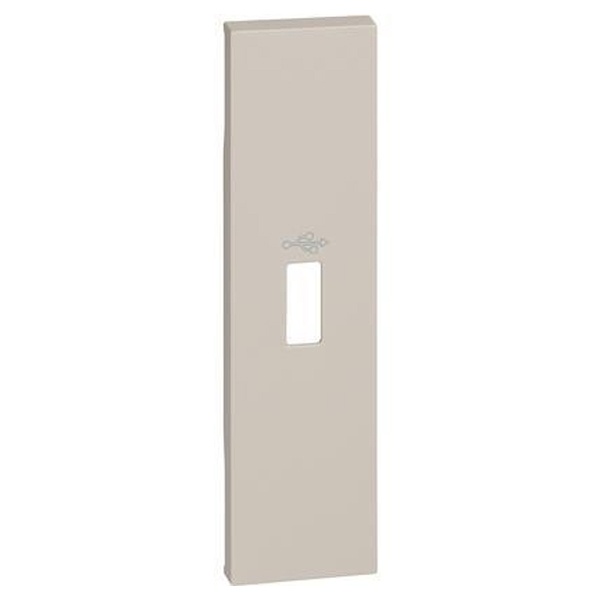 Лицевая панель для разьемов передачи данных USB 1 модуль BTicino Living Now песочный