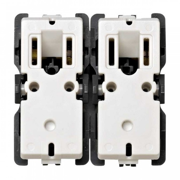 Выключатель Simon 82С двухклавишный проходной для управления жалюзи без блокировки, механизм