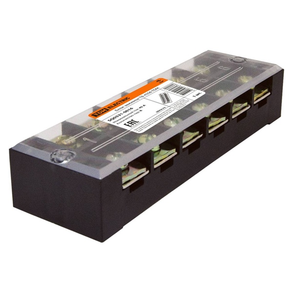 Блок зажимов TDM ТВ-4506 до 4,5 мм2 45A 6 клеммных пар