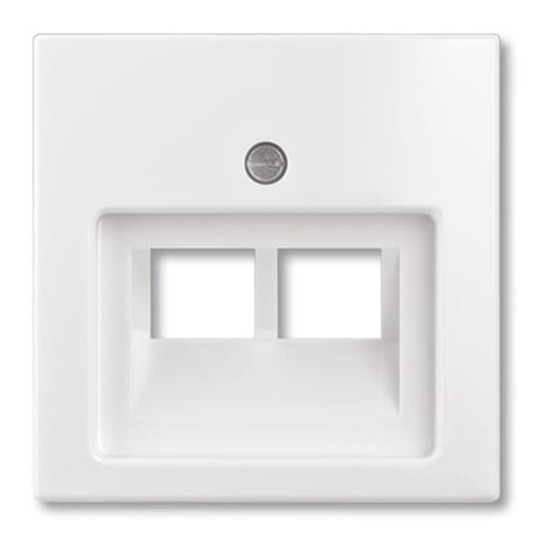 Накладка для двойных розеток 2хRJ11, 2хRJ45 ABB Basic 55 альпийский белый (1803-02-94)