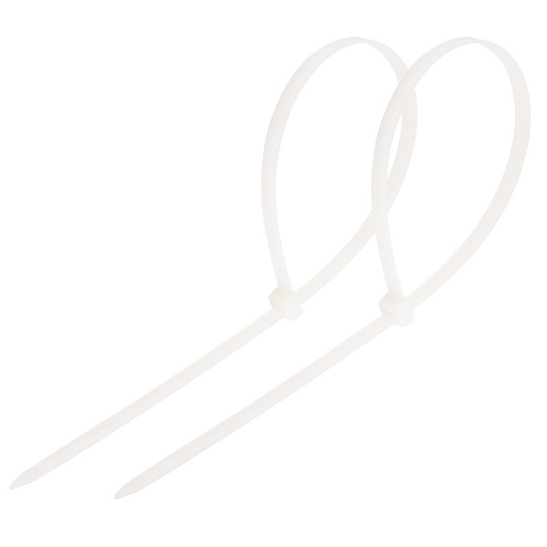 Хомут-стяжка кабельная Rexant нейлоновая 350x4,8 мм белая [упаковка 100шт]