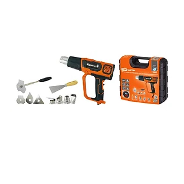 Технический фен TDM ТФ-02 2000Вт 9 предметов, ж/к экран, 50-600C, кейс, серия Алмаз