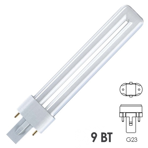 Лампа УФ в ловушки для насекомых LightBest BL 9W UVA G23 UVA 368 nm сушка гель лака