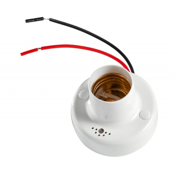 Патрон E27 Актей с оптико-акустическим датчиком СА-20 220V накладной