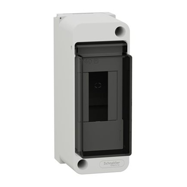 Щиток навесной SE City9 Box 2 модуля с прозрачной дверцей белый (Easy9 XS)