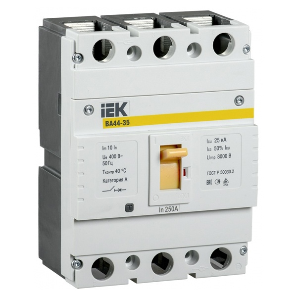 Автоматический выключатель ИЭК ВА44-37 3Р 250А 35кА (автомат электрический)