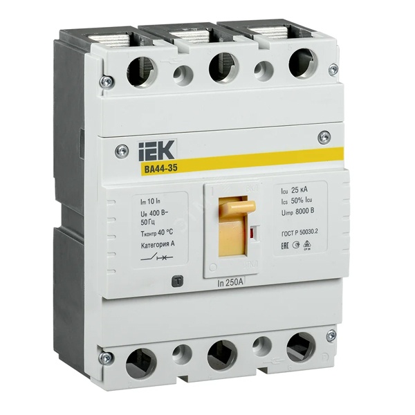 Автоматический выключатель ИЭК ВА44-37 3Р 315А 35кА (автомат электрический)
