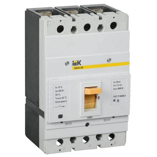 Автоматический выключатель ИЭК ВА44-39 3Р 500А 35кА (автомат электрический)
