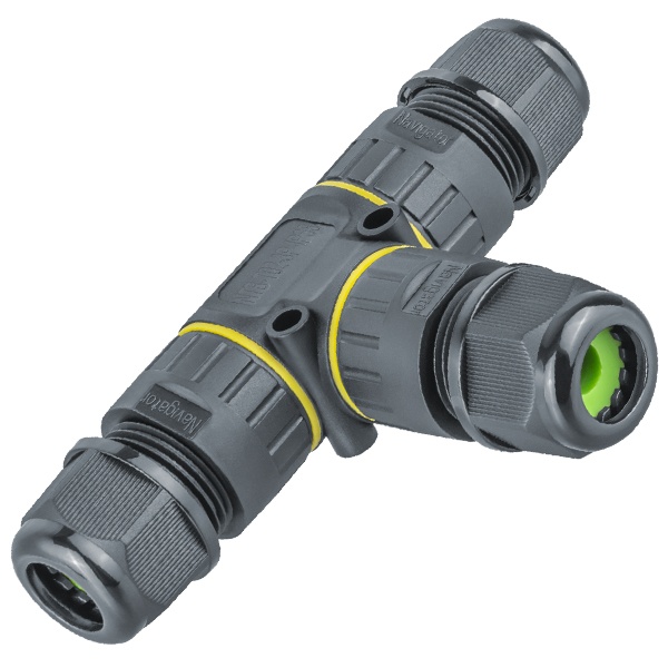 Коннектор Navigator 82 836 NTB-T02-3P-IP68 T-образный 3 pin