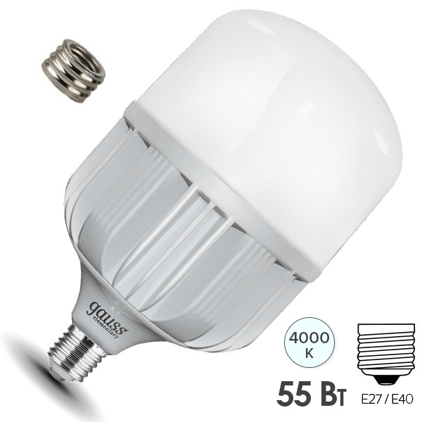 Лампа светодиодная Gauss LED Elementary T160 55W 4000K 180-240V E27-E40 5250lm Promo