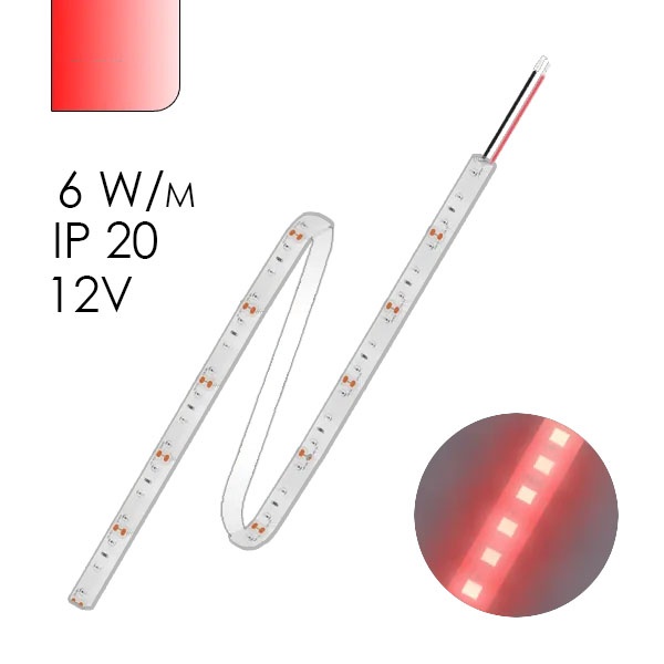 Светодиодная лента Navigator 14 472 NLS-2835RST72-6-IP20-12V 6W красный (гнется в любой плоскости)