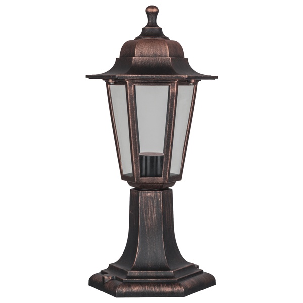 Светильник Navigator 80 475 NOF-PG34-003-IP44-E27 max60W пластик шестигранник на постамент медь