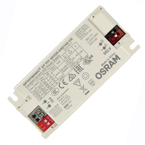 LED драйвер Osram OT FIT 40/220…240/1A0 CS 20-44W 25-42V 800/900/950/1050мА 97x43x29.5mm