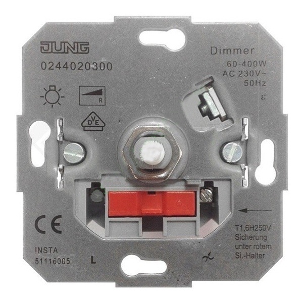 Механизм Jung поворотного универсального диммер с вкл/выкл поворотом 20-200Вт