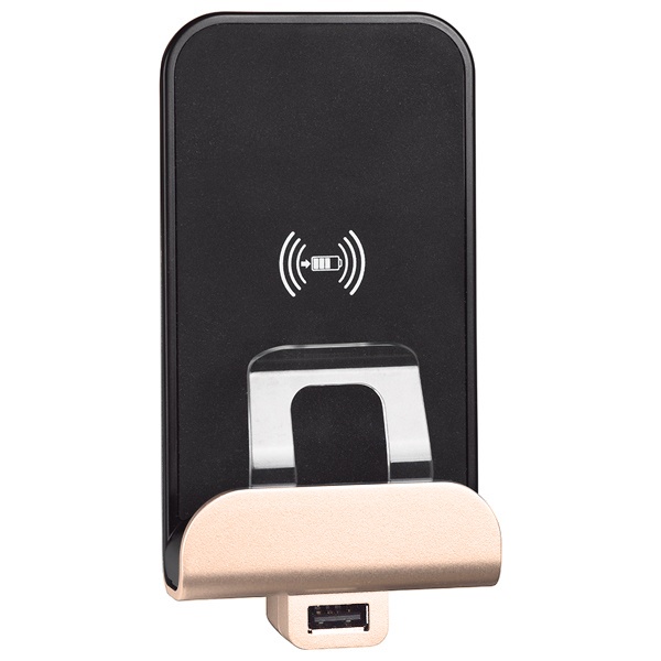 Беспроводное зарядное устройство стандарта Qi 1000мА 2 модуля BTicino Living Now песочный