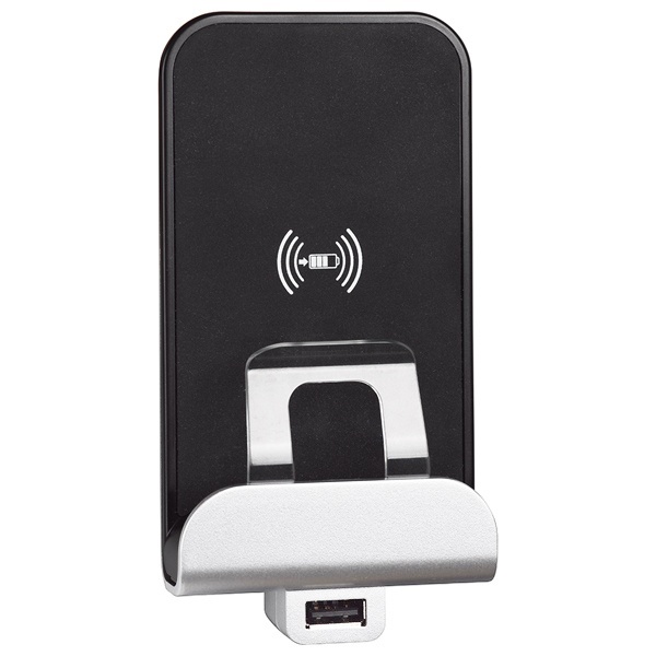 Беспроводное зарядное устройство стандарта Qi 1000мА 2 модуля BTicino Living Now белый