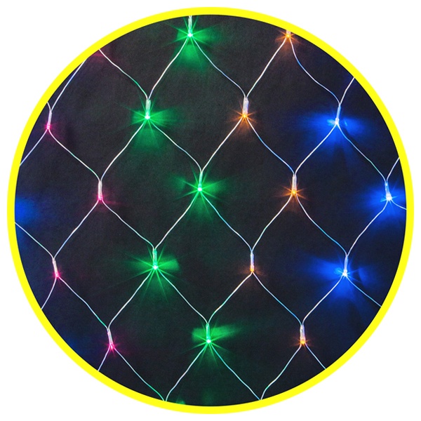 Гирлянда сеть 61 849 NGF-N01-240RGBY-12-2x2m-230-TR-IP20 8 режимов, мультиколор