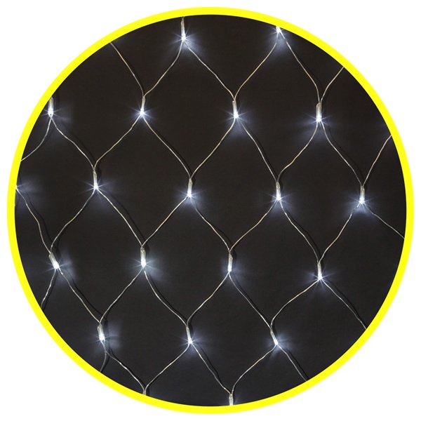 Гирлянда сеть 61 851 NGF-N01-240CW-12-2x2m-230-TR-IP20 8 режимов, белый