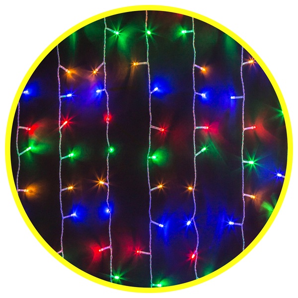 Гирлянда занавес 61 860 NGF-C01-288RGBY-8-1.5x1.5m-230-C8-TR-IP20 8 режимов мультиколор