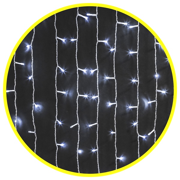 Гирлянда занавес 61 865 NGF-C01-357CW-8-2x1.5m-230-TR-IP20 постоянное свечение, белый