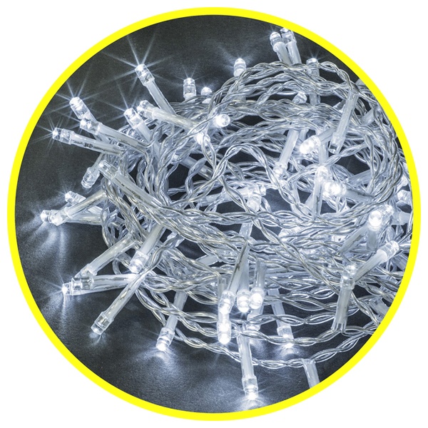 Гирлянда нить 14 025 NGF-S01-100CW-10-11.5m-230-C8-TR-IP20 8 режимов, белый, прозрачный провод